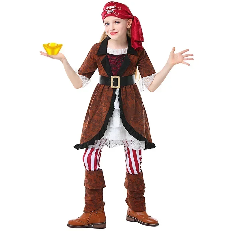 

Cosplay Pirates Children Pirate Queen Set Drama Stage Performance Costumes