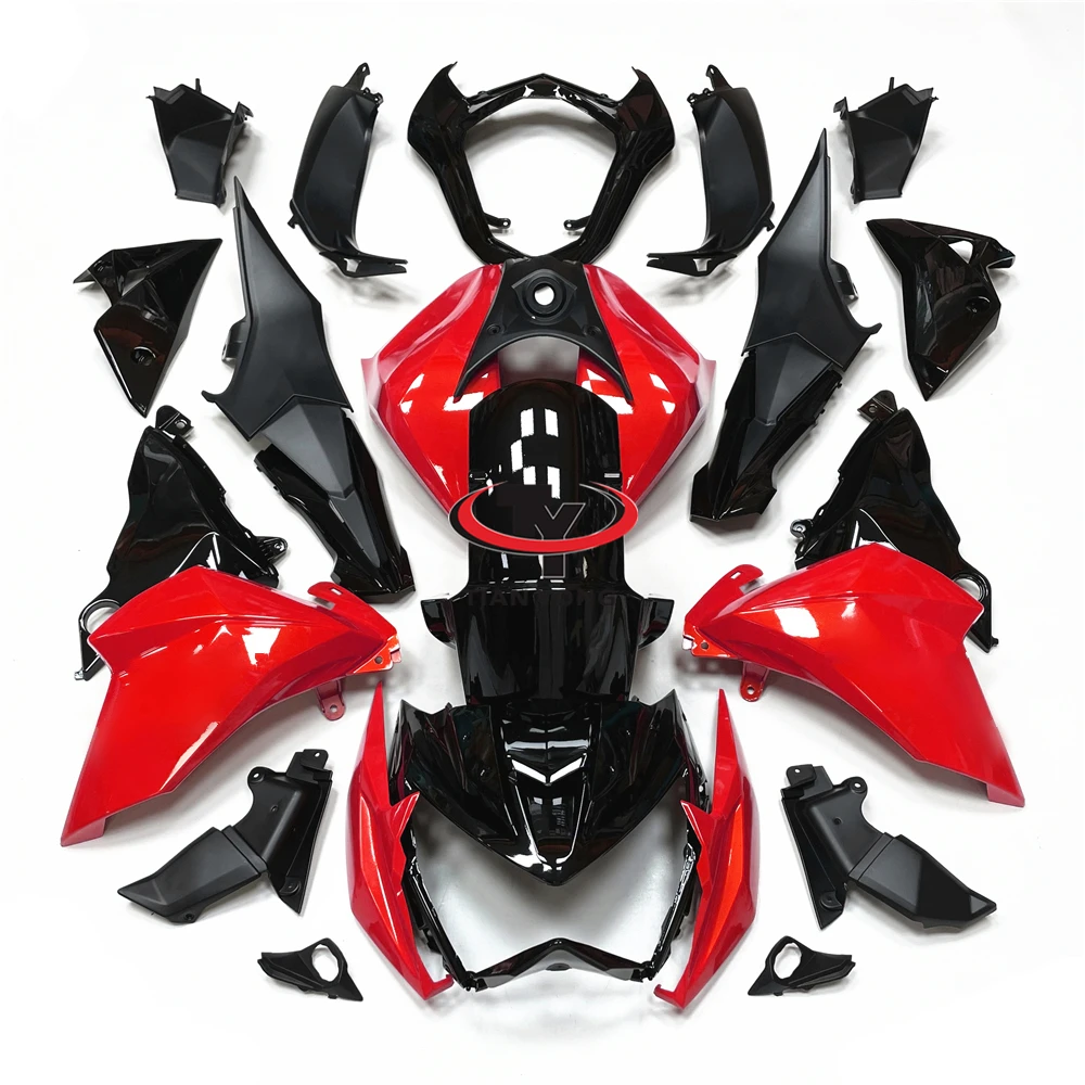 Bodywork Cowling Bright black red solid color For Kawasaki Full Fairing Kit Z800 2013 2014 2015 2016