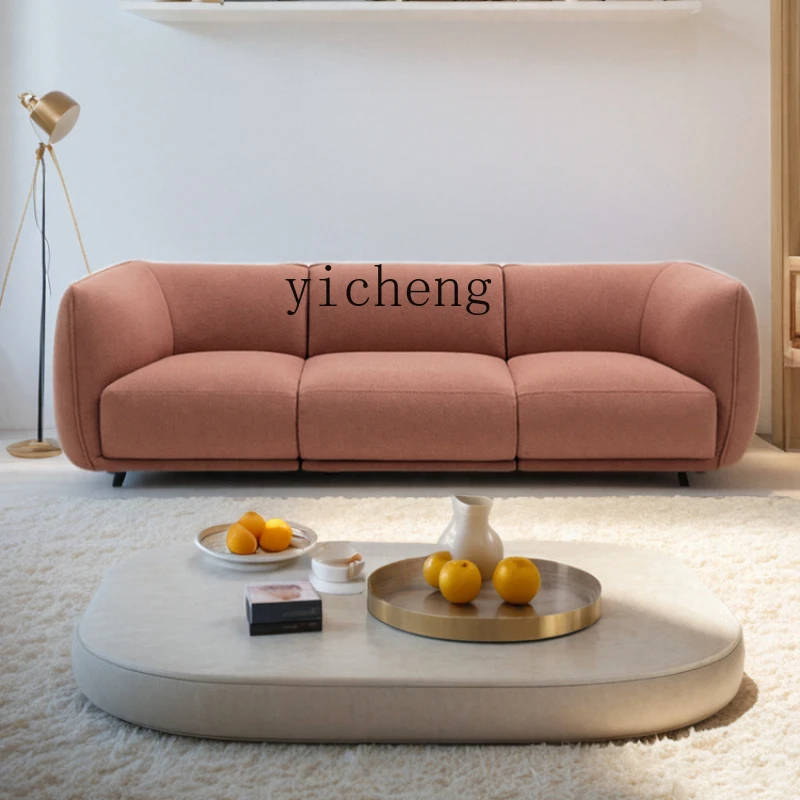 ZZ كريم نمط امبسوول النسيج شقة صغيرة غرفة المعيشة شقة مصمم B & B أريكة منحنية #2