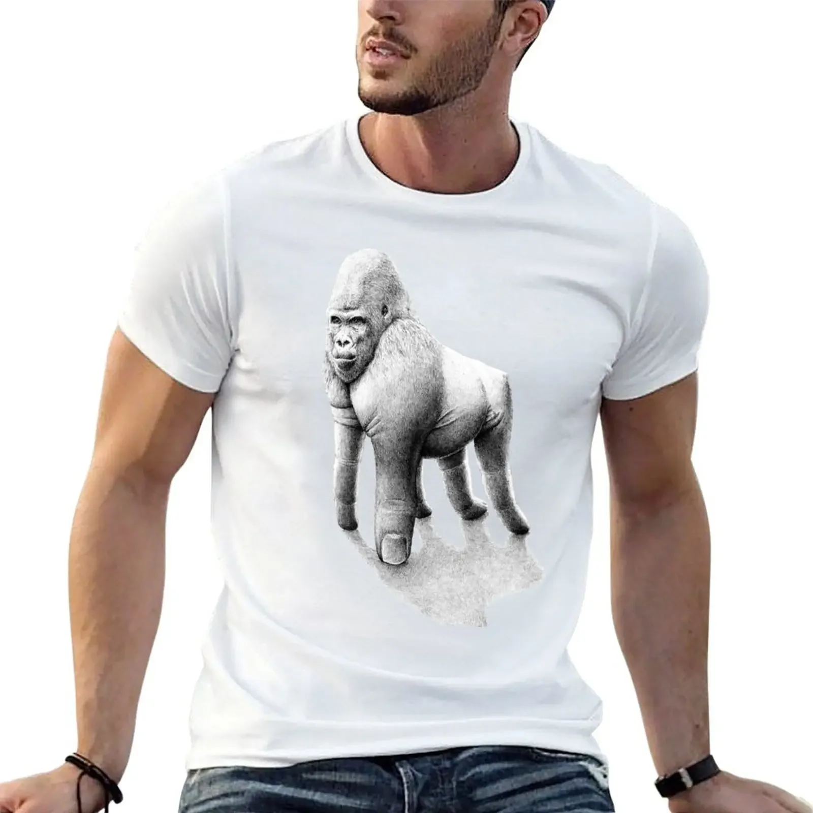 gorilla hand T-Shirt designer shirts basketball graphic tees funny t shirts men