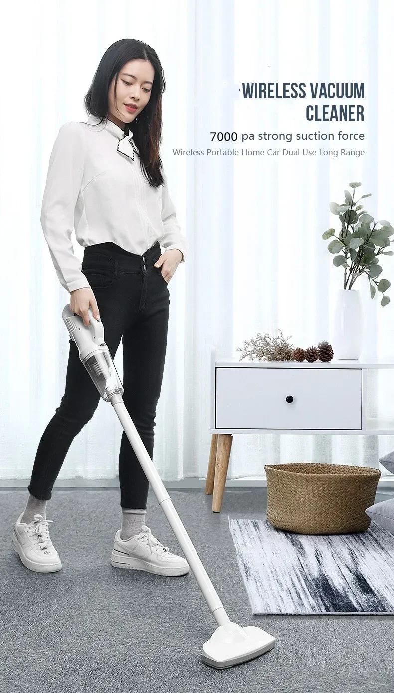 12000Pa ดูด 6000mAh รถยนต์และบ้านทําความสะอาด 120W ไฟ LED แบบพกพาเครื่องดูดฝุ่นไร้สายพร้อมแปรงชั้น