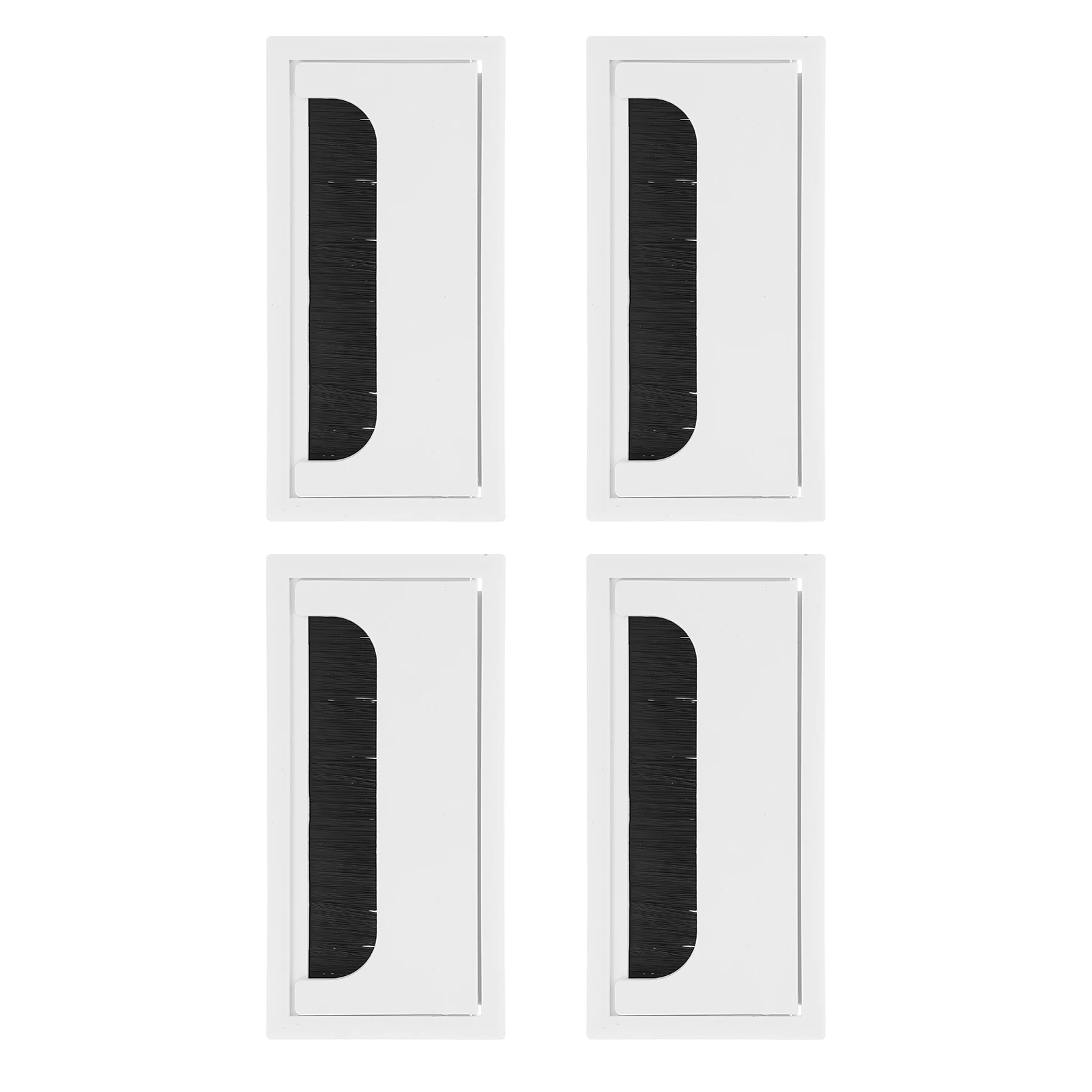 

4pcs Brush Grommet Desk Wire Hole Cover Cable Management Black Grommets Dust Prevention Cable Organization Office Desk Grommet
