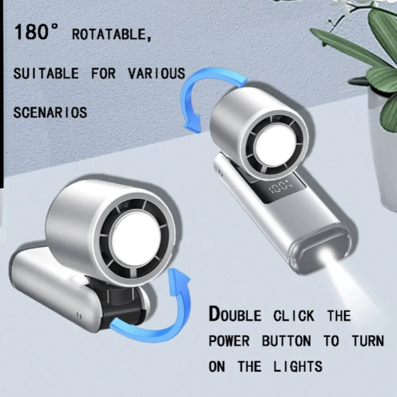 4000MA متعدد السرعات مروحة يدوية USB صغيرة محمولة التبريد شحن توربو سطح المكتب اللاسلكية الكهربائية مروحة صغيرة مبرد الهواء