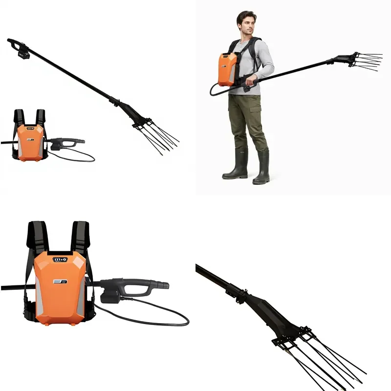 Cordless Olive Harvester Olive Picker Long Reach Pole Rake for Orchard Garden Fruit Harvesting Portable Farm Equipment