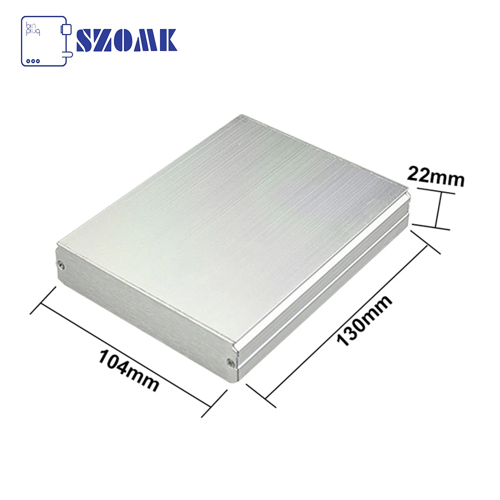 1Piece DIY Metal Aluminum Extrusion Project Box Enclosure 22(H)x104(W)x130(L) mm Cutting Length Custom Aluminium Electronics