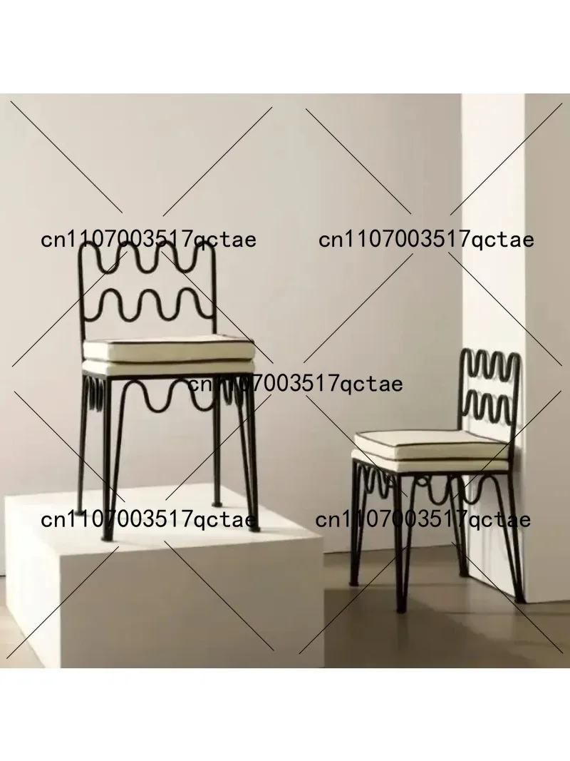 Retro Wave Dining Table and Chair Set for French Home Decor