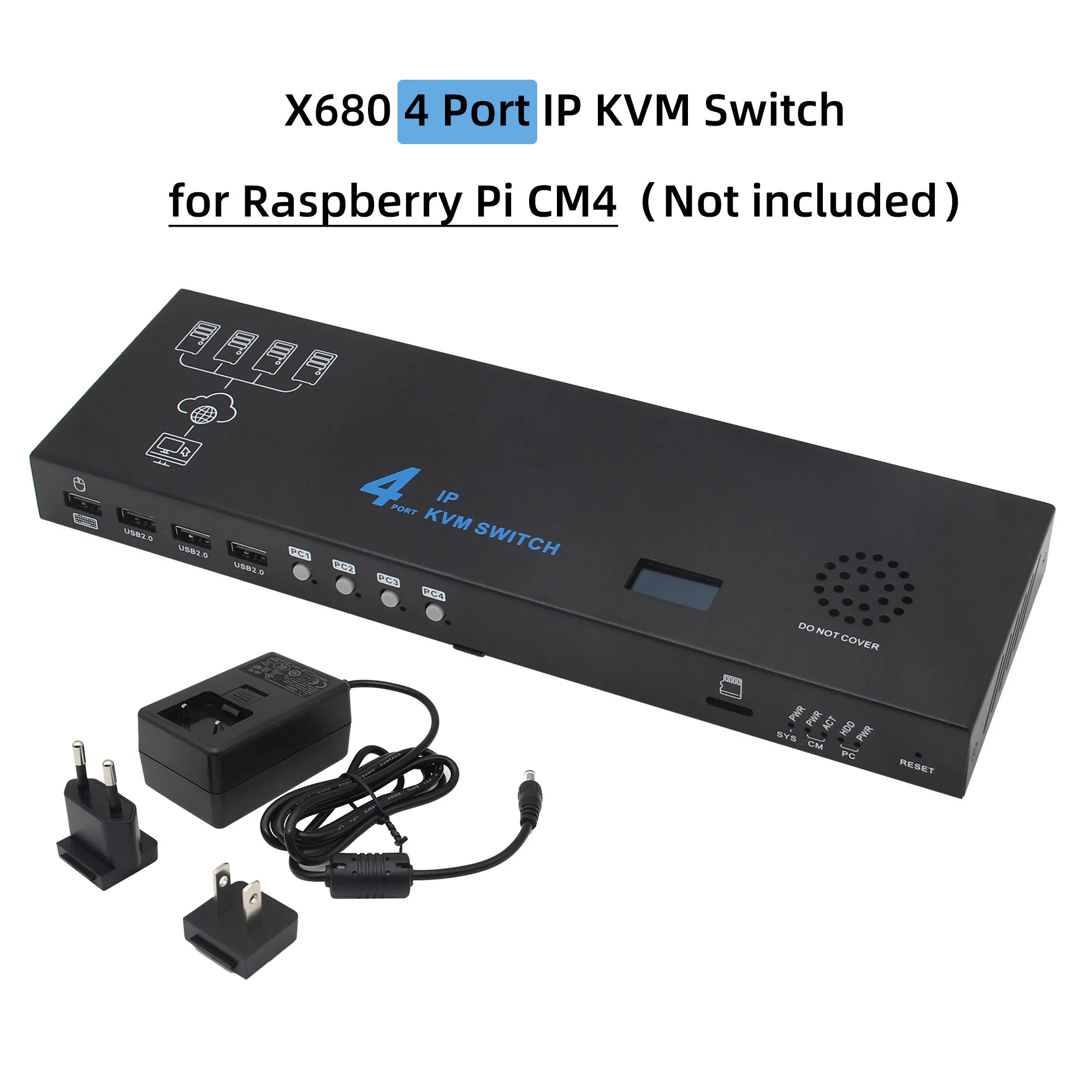 Geekworm X680 4-Port IP KVM Switch für Raspberry Pi CM4: Ein detaillierter Testbericht für Remote-Server-Management