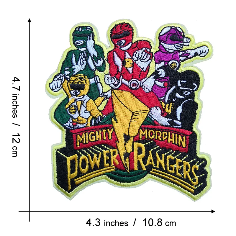 Super Power Warrior Cartoon Movie Clothes Cloth Patch Dinosaur Ranger Decoration DIY Accessories