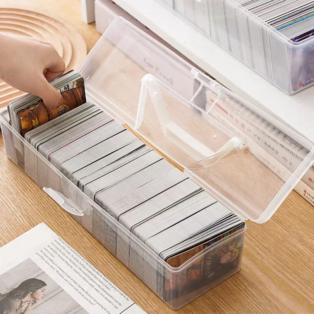 

Large Capacity Plastic Storage Box With Handle Portable Clear Jewelry Case Art Toolbox Multipurpose Transparent Carrying Cases