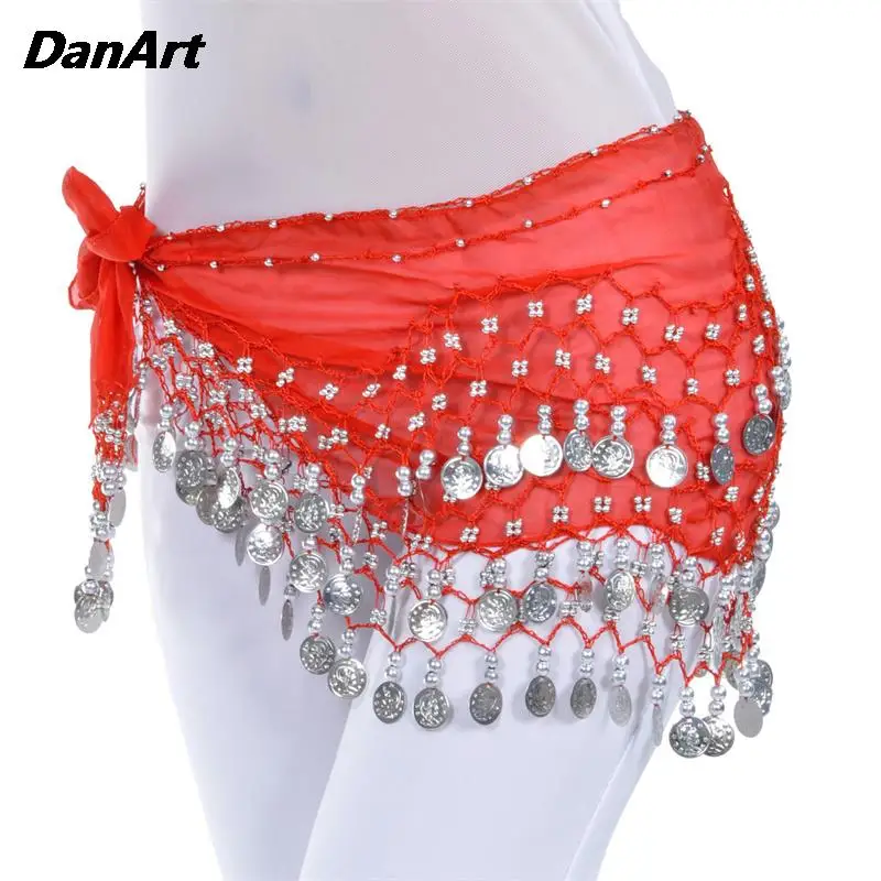 Belly Dance Hip Scarf Waist Wrap Skirt Sexy Sequin Costume Women Dance Practice Accessories Dancewear Wrap Skirt