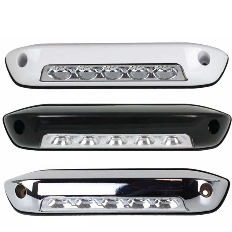 12/24V LED White Black Porch Step Ramp Flood Light RV Caravan Camper Marine Boat