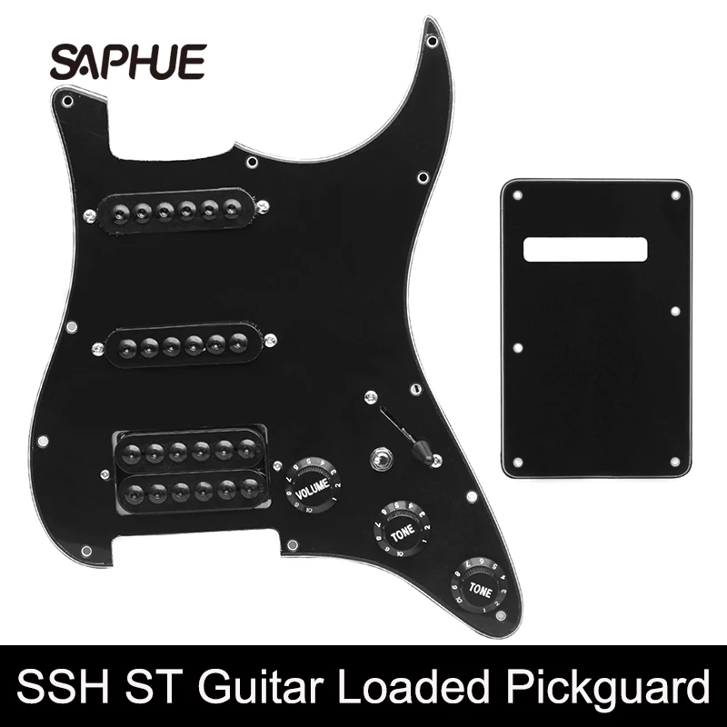 

SSH Electric Guitar Pickguard Pickup with Singlecut Wiring Loaded Prewired Double Coil Guitar Pick Guard Scratchplate Assembly