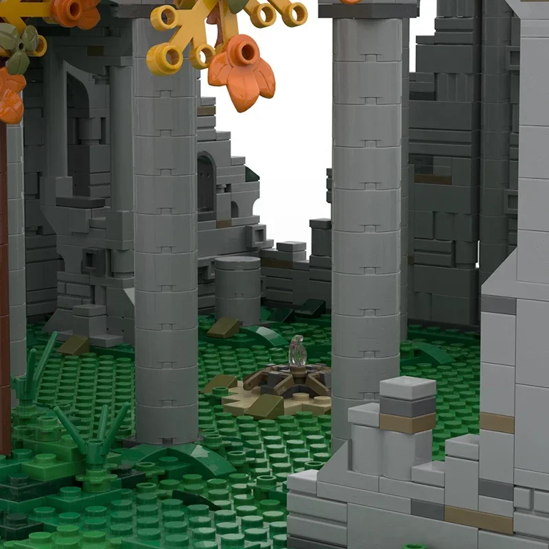 MOC โบสถ์ยุคกลางของ Elleh ชุดอาคารบล็อกชุดปราสาทสถาปัตยกรรม Cathedral House ปริศนา DIY ของเล่นเด็กของขวัญวันเกิด