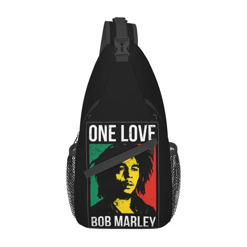 

Custom Jamaica Reggae Rock Bob Marley Sling Chest Crossbody Bag Men Cool Shoulder Backpack for Travel Cycling