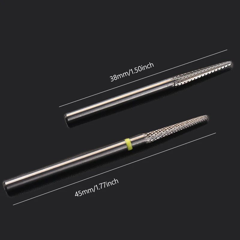 Punta per pulire le cuticole in carburo di grana media pulita a cono piccolo da 3/32" per trapani elettrici per unghie - Strumento professionale per manicure per unghie Sa