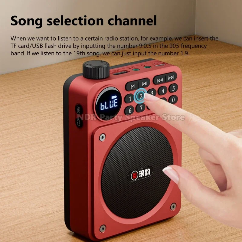 Mini Radio FM Portable multifonctionnelle, haut-parleurs Bluetooth sans fil, chanson numérique, Support de commande, carte TF, lecteur de disque U