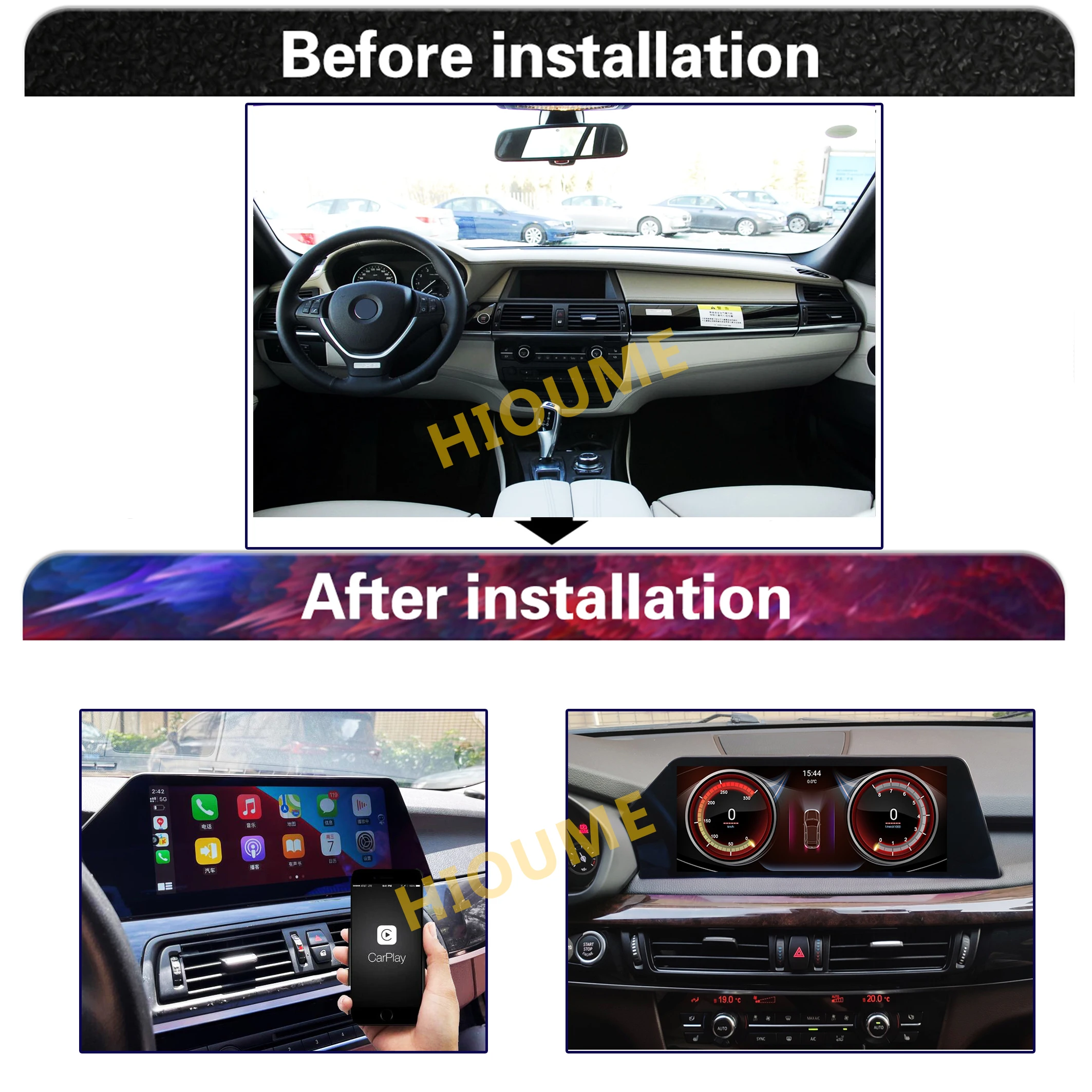 Blade screen  Android 13 Snapdragon Car Radio Stereo Video Multimedia Player Autoradio GPS For BMW X5 E70 F15 X6 E71 F16 07 - 20