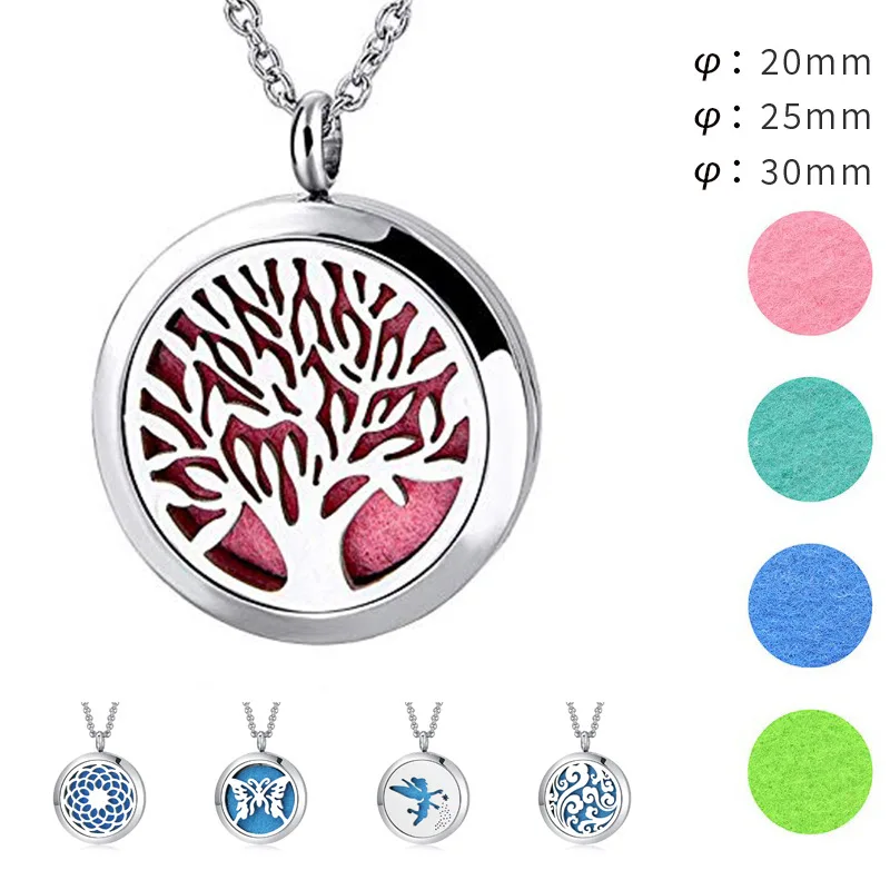 Longdu 925 Sterling Silver 16-30 Inch Chain Tree Round Pendant Necklace For Woman Fashion Wedding Engagement Charm Jewelry