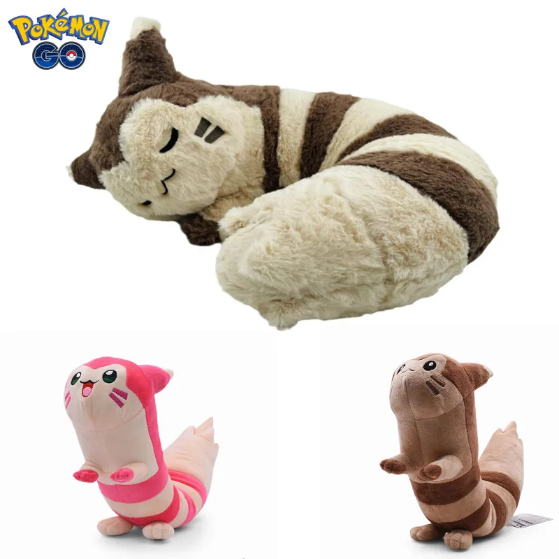 

Плюшевая плюшевая кукла Pokemon Sleepy Furret Kawaii Пикачу Sentret, мягкая кукла, аниме, декор комнаты, офисная подушка для сна, игрушки, подарки