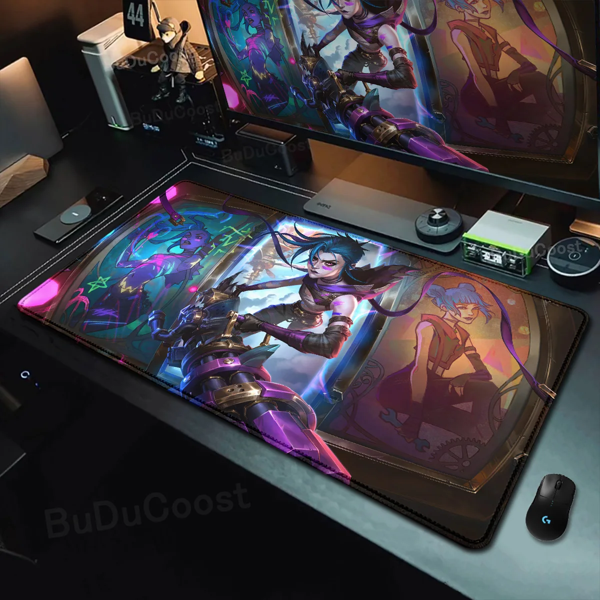 

Xxl Anime Mouse Pad Gamer Rubber Deskmat Large Mousepad Gaming Accessories PC Non-slip Keyboard League of Legends Jinx Table Pad