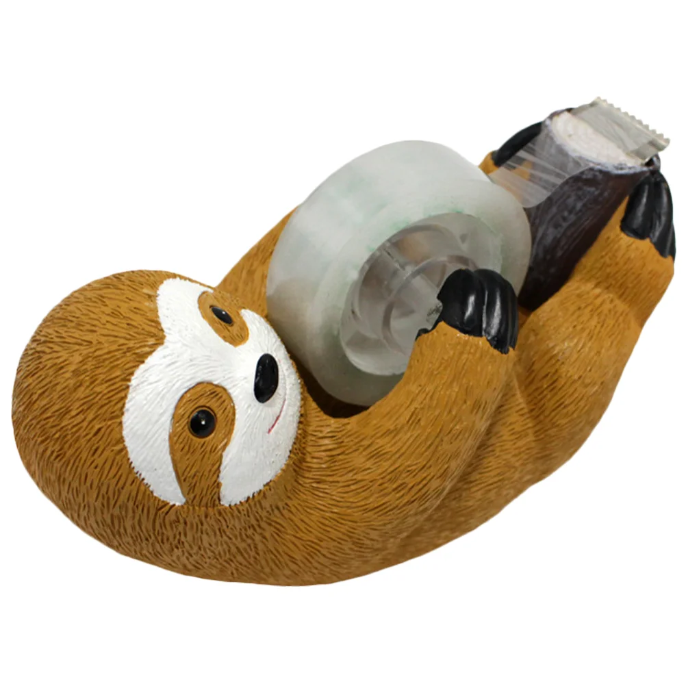 Sloth Tape Packing Dispenser Desktop Office Accessories Small Resin Cute Holders