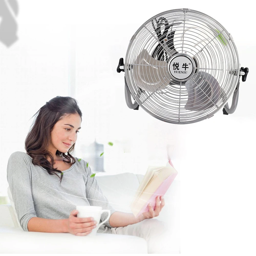 

12 inches Desktop floor fan powerful electric fan crawling floor fan household silent electric fan super strong industrial fan