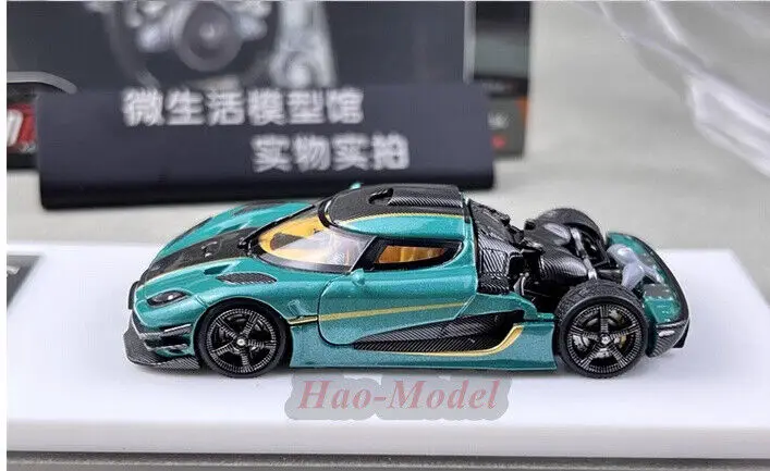 D.Bo-modelo de coche 1/64 para Koenigsegg One1, juguete de simulación fundido a presión, regalos de cumpleaños para niños, exhibición de Hobby, adornos verdes