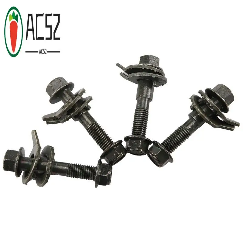 AC52-4Pcs 14Mm Steel Car Four Wheel Alignment Adjustable Camber Bolts 10.9 Intensity
