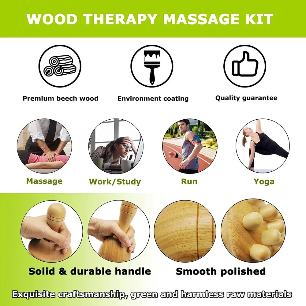 Wooden Swedish Massage Cup Mushroom Massager Wood Therapy Massage Tools for  Anti Cellulite,Lymphatic Drainage,Muscle Relaxation