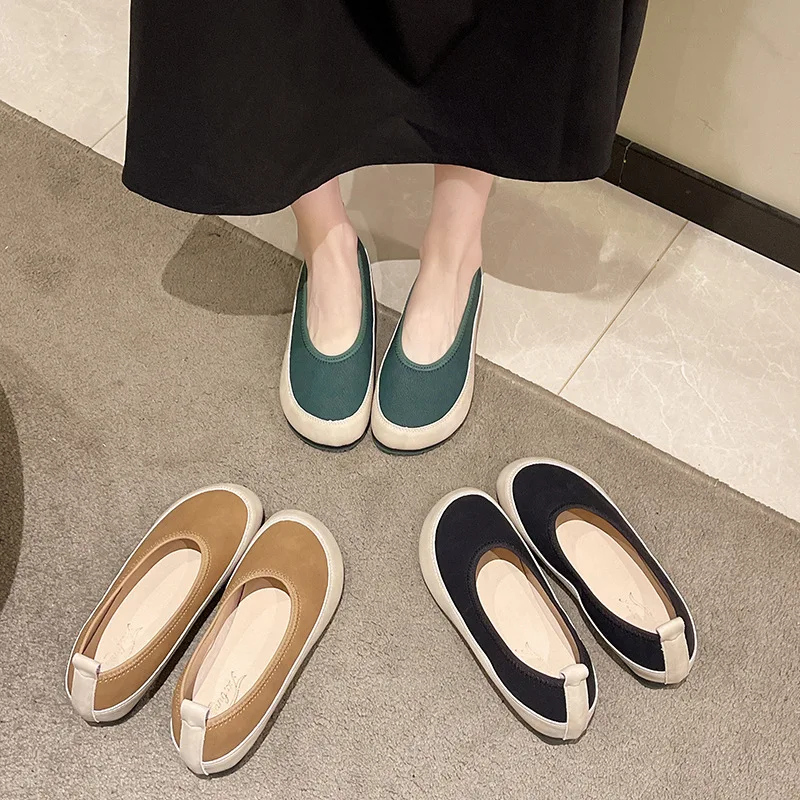 

Туфли женские без шнуровки с круглым носком, повседневные Мягкие кроссовки с закрытым носком, без шнуровки, Классическая Летняя хлопковая обувь для бабушки