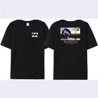 Hip-hop Theme T-shirt 2026 Wave New Men's Summer Billa-bong Pure Cotton T-shirt Street Hip Hop Style Unisex Fashion Casual Wear