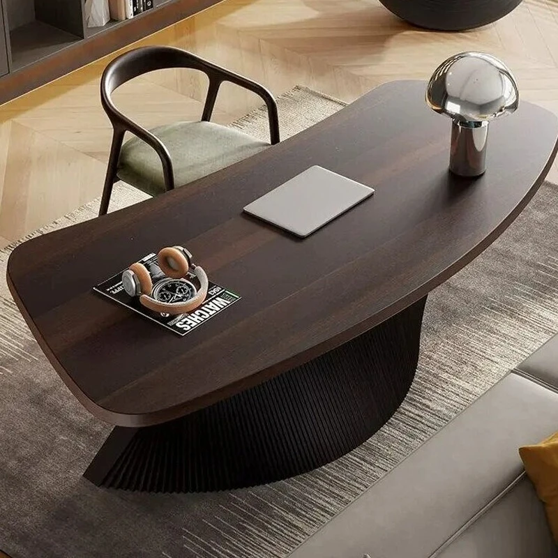 LTT solid wood desk modern office retro study computer desk art