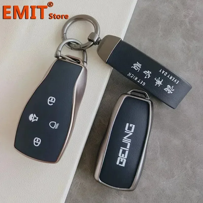 for Baic Beijing BJ30 BJ40 BJ80 BJ90 U7 X7 Senova X25 X35 X55 X65 EX5 EU5 EC5 Car Key Case Cover Shell Keychain Fob Accessories