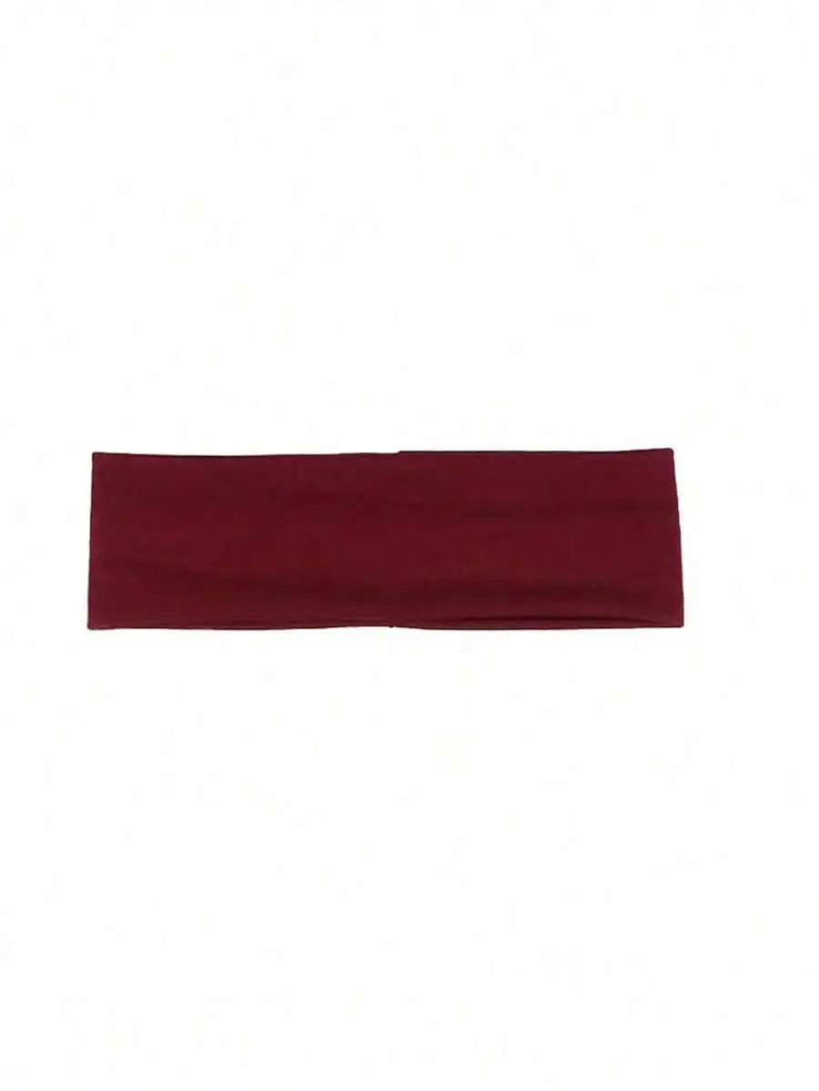 

Womens Wide Stretchy Solid Color Sports Headband For Running Fitness