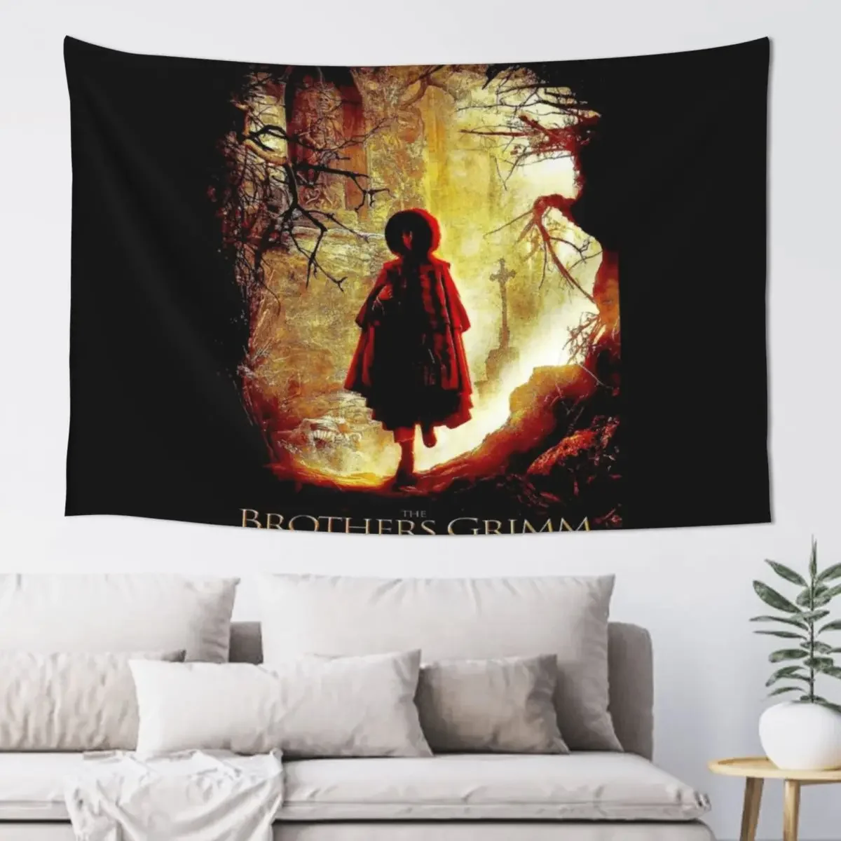 RED RIDING HOOD : Vintage Brothers Grimm Fairy Tale Print Tapestry Room Decor Cute Decor Home Decor Accessories Tapestry