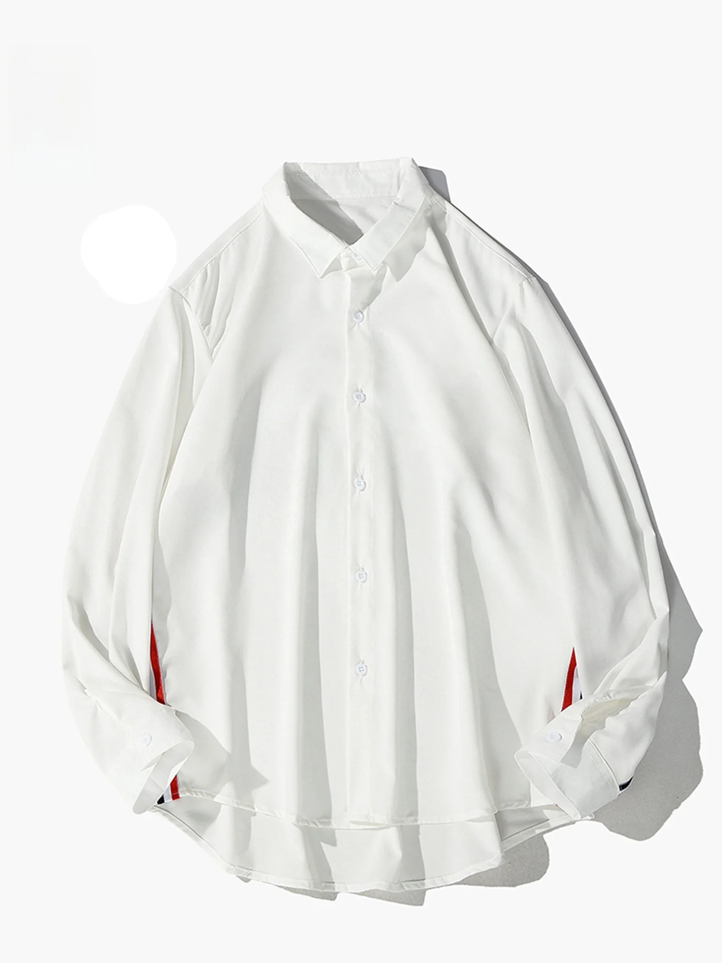 

Loose Fit Men's Long Sve Casual irt Spring 2026 Trendy ort Sve Button up Coat Polyester Fiber Youth Daily Wear