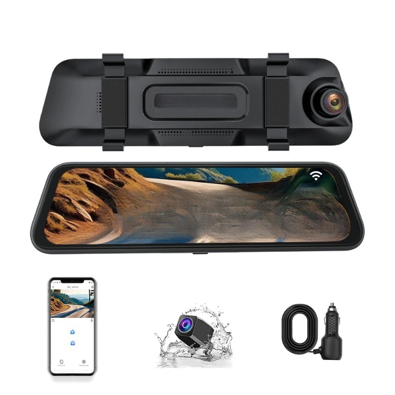 

Driving recorder 10 inches front ADAS rear BSD blind spot warning WiFi connected driving recorder
