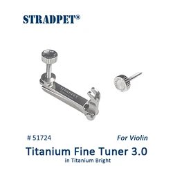 NEW! STRADPET Titanium Fine Tuner 3.0 in Bright or Gun Gray , for Violin, String Adjuster