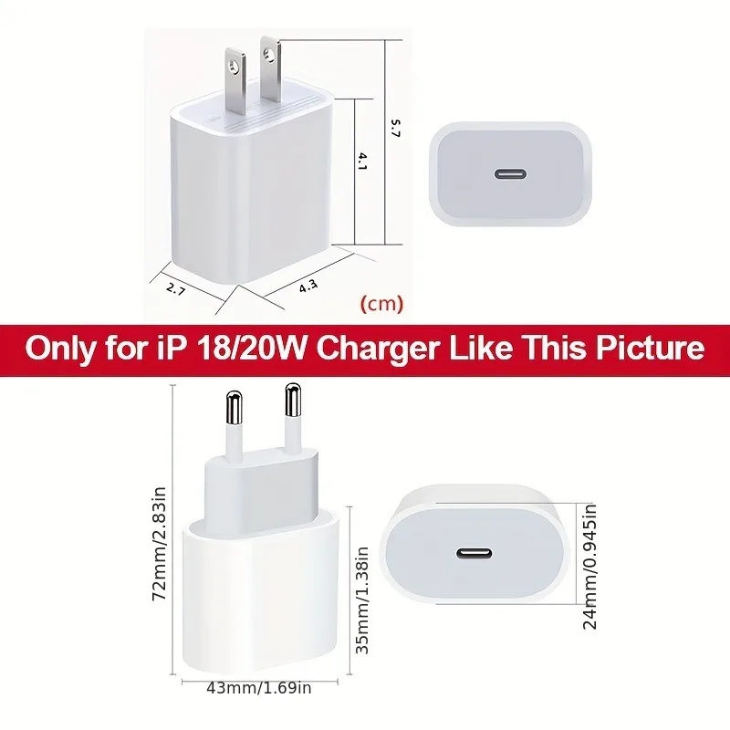 Lip Print Pattern Charger Protective Cover, Suitable for iPhone Models 12 13 14 15 16, Supports 18W 20W Fast Charging, 3Pcs Set