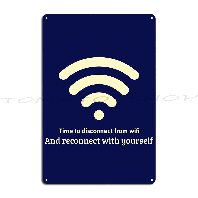 Glowing Wifi Sign Metal Sign Wall Cave Club Personalized Garage printed  Tin Sign Poster