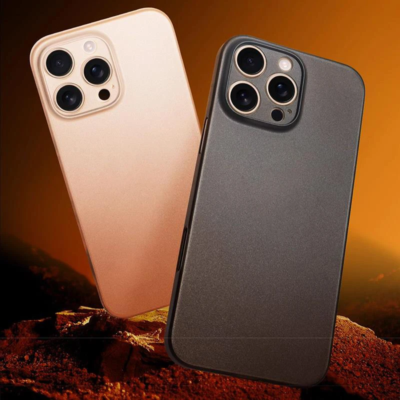 0.3mm Ultra Thin Matte Case For iPhone 16 15 14 13 12 11 Pro XS Max Plus Mini X XR Transparent Back Cover Frosted Hard PP Shell