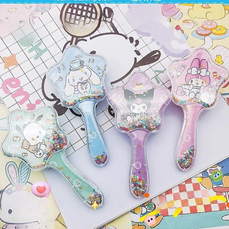 

Kawaii Sanrio insStyle Cartoon Cute Melody Cinnamoroll Airbag Comb Girl Air Cushion Comb Portable Shake Music Girl Hair Comb