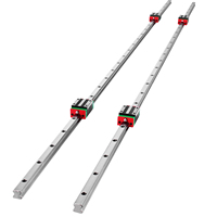 VEVOR HSR15-1500mm 2pcs Linear Guideway Rail 4X Square Type Carriage Bearing Blocks, Rail Support for 15mm Slotted Bearings