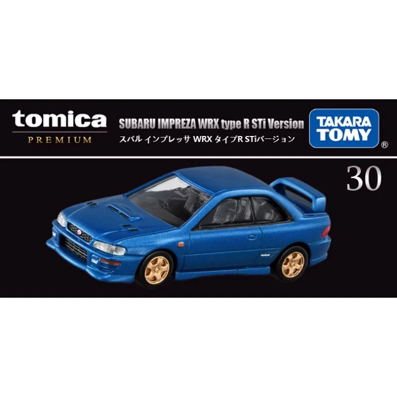 TAKARA TOMY-Modèle de voiture en alliage moulé sous pression TP30 Subaru Impreza Sedan, collection de jouets décoratifs pour enfants, cadeaux pour enfants