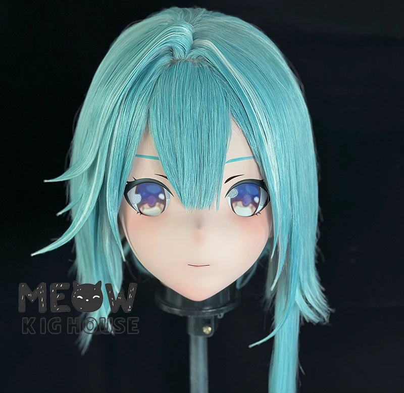 

(MEO560) Customize Handmade Full Head Lockable Crossdress Male to Female Japanese Cartoon Anime Game Character Kigurumi Mask