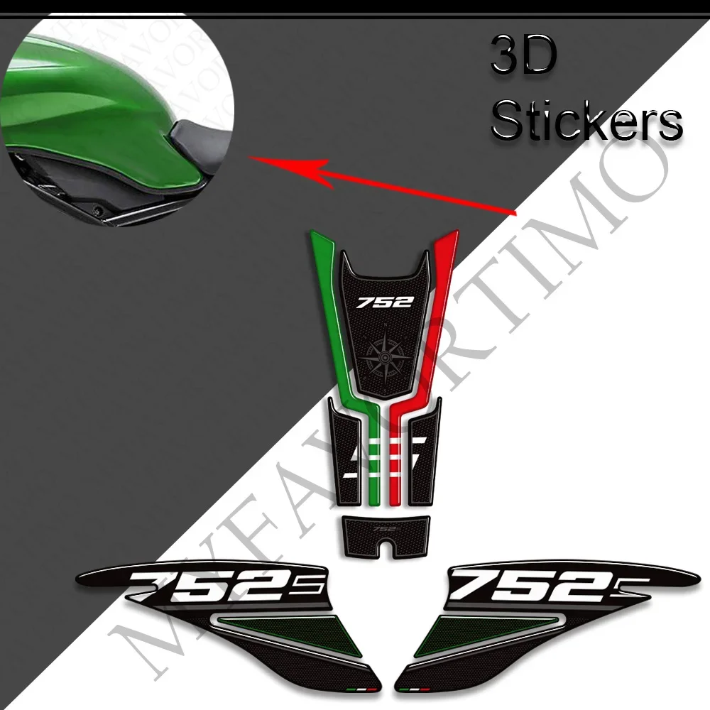 For Benelli 752S 752 S Motorcycle Protector Tank Pad Side Grips Gas Fuel Oil Kit Knee Stickers Decals 2018 2019 2020 2021 2023