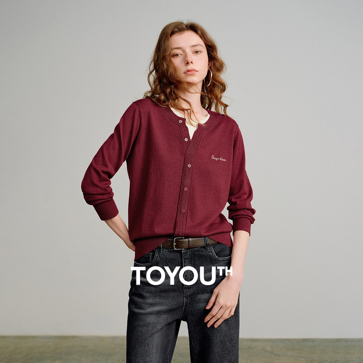 

TOYOUTH Women Knits 2026 Spring New Fake Two-Piece Color Block Casual Tops