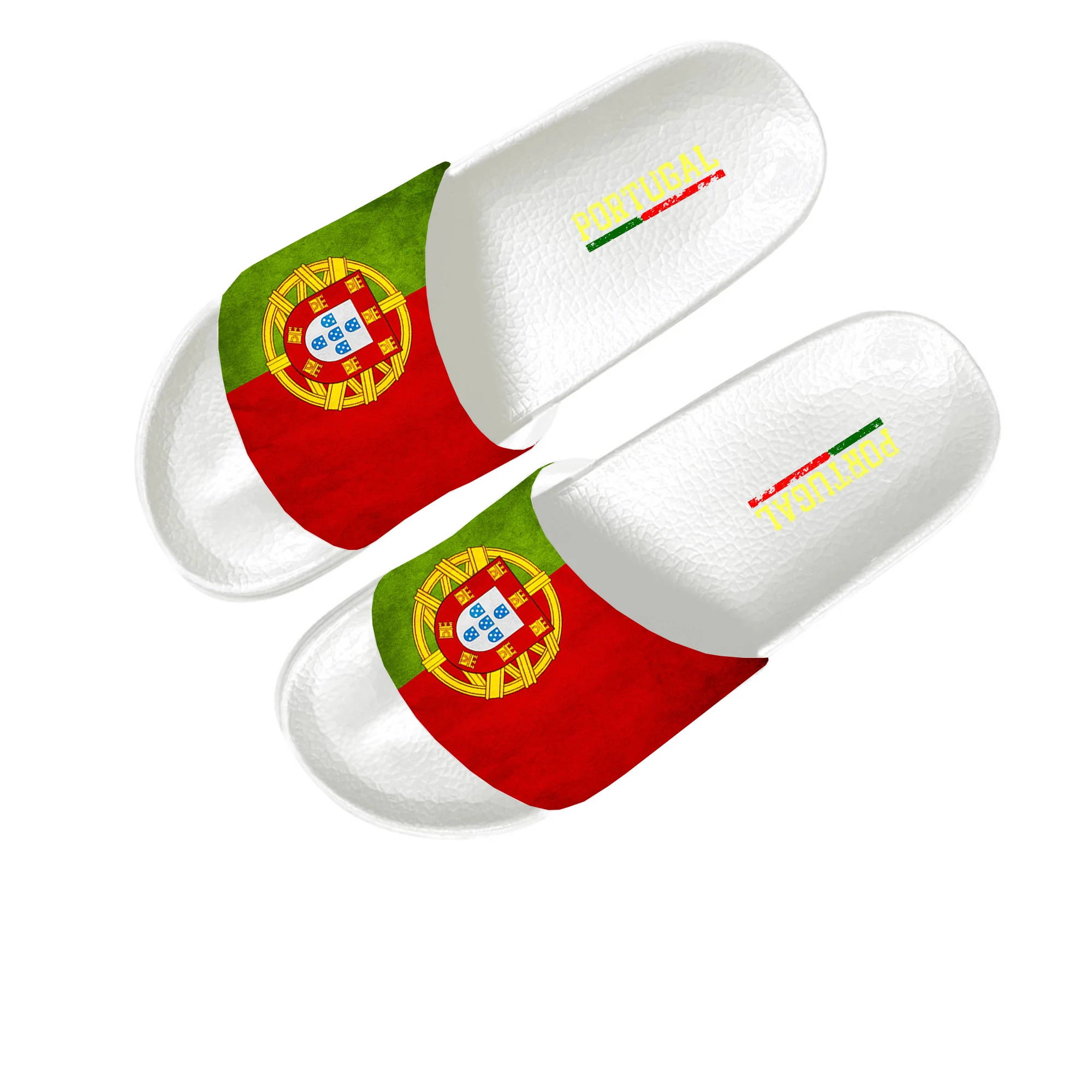 Portugal Flag Slippers Home Customized Water Shoes Men Women Teenagers Children Bathroom Pool Sandals That Can Be Worn Outside