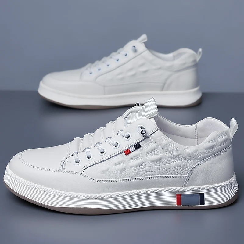Herrenschuhe aus vulkanisiertem Leder, lässige Sneaker für Outdoor-Aktivitäten, Schnürschuhe zum Skaten_voghion.com