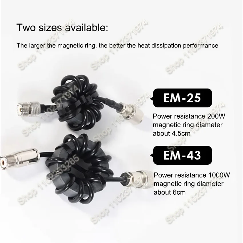 1 قطعة EM-25 EM-43 1.8-30 ميجا هرتز الموجات القصيرة خنق لفائف حلقة مغناطيسية ل HF الموجات القصيرة راديو إشارة تلقي الملحقات #2